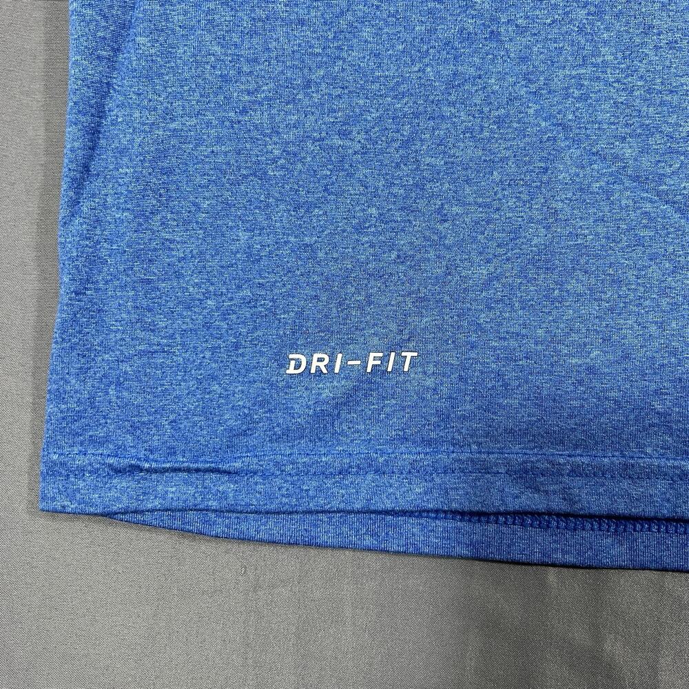 Nike Dri-Fit T Shirt Mens Small Blue Athletic Training Swoosh Logo Gym Tee - Picture 3 of 9